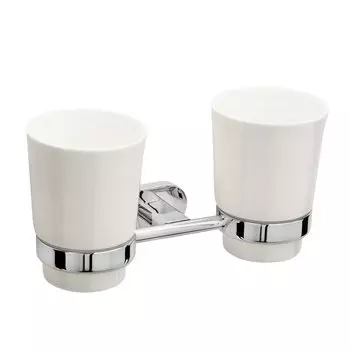 Держатель с 2-мя стаканами стеклянный Raiber R50103