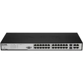 Коммутатор D-link DES-3028_RFB/A1 24x10/100Base-TX, 2x1000BASE-T, 2xCombo 1000BASE-T/SFP, L2, восстановленный в производственных условиях