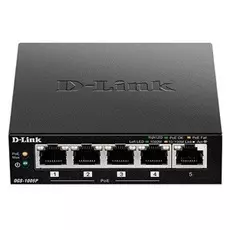 Коммутатор D-link DGS-1005P 5 портов 10/100/1000Base-T (4 порта с поддержкой PoE)