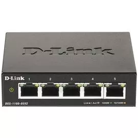 Коммутатор D-link DGS-1100-05V2/A1A 5x10/100/1000Base-T, L2