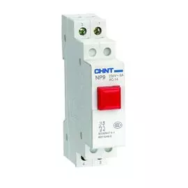 Кнопка модульная CHINT 584057 NP9-01/2 без подсветки 1НЗ красн. (R)