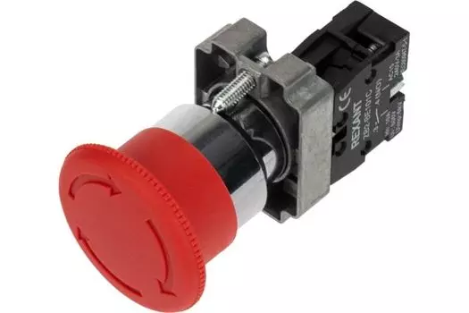 Кнопка Rexant 36-5544 XB2-BS поворотная красная грибок NC