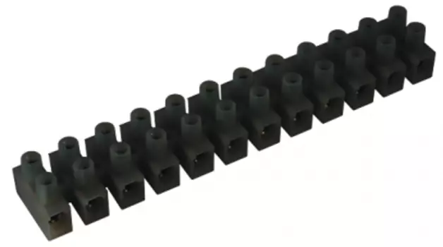 Колодка DKC 43112PL/R клеммная, полипропилен черный, 12р, 85°С, 450V, 24A, 2.5мм.кв, "Quadro"