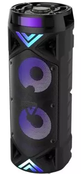 Колонка портативная Hyundai H-MC180 черный 80Вт FM USB BT SD/MMC, 1098377