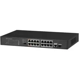 Коммуникатор Nobelic NBLS-1716H 1 Uplink Combo порт 1000 Мб/с (RJ45/SFP), 16 портов 10/100Мб/с RJ45, Порт 1-2 ≤ 60Вт, порт 3-16 ≤ 30Вт, Всего≤ 96Вт