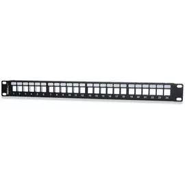 Патч-панель AESP 24U-HDMMP наборная, 19", 1U, под 24 экран./неэкран. модуля Keystone Jack