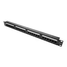 Коммутационная панель Datarex DR-4001 UTP, 19", 1U, кат.5е, 24хRJ45, 568A/В, черный