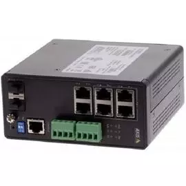 Коммутатор Axis T8504-R INDUSTRIAL POE SWITCH 01633-001 промышленный 4-портовый управляемый PoE++ гигабитный. Дополнительные 2 x RJ45 и 2x SFP порта.