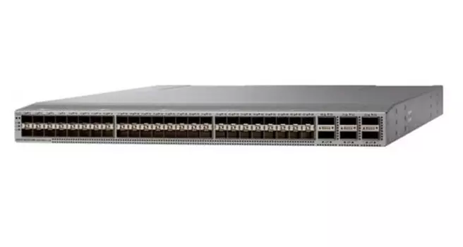Трансивер Cisco N9K-C93180YC-FX3 Коммутатор Nexus 9300 48p 1/10/25G, 6p 40/100G, MACsec UP. SyncE