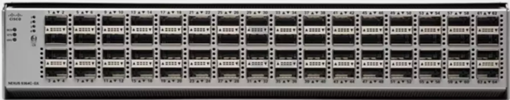 Коммутатор Cisco N9K-C9364C-GX Nexus 9K ACI & NX-OS Leaf/Spine, 64p 40/100G QSFP28