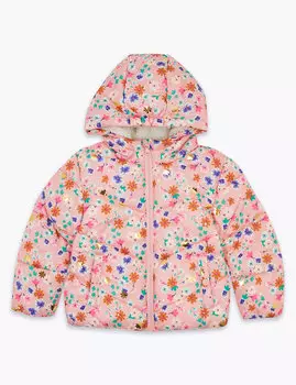 Куртка для девочки в цветочек с отделкой Stormwear™