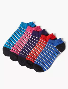 Носки хлопковые в полоску для тренировок с технологией Cool &amp; Freshfeet™ (5 пар)