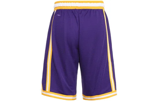 Спортивная баскетбольная коллекция баскетбольные шорты мужские Lakers фиолетовые Lining, цвет Lakers Purple