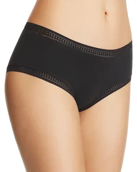 Кружевные трусы женские Cabana Cotton Blend Stretch Boyshort On Gossamer, черный