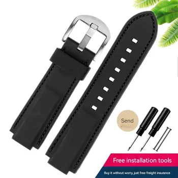 Классический резиновый ремешок для часов timex WATCH T2N720 T2N721 TW2T76300 Series черный водонепроницаемый силиконовый спортивный ремешок 24*16 мм для мужчин 24.16mm