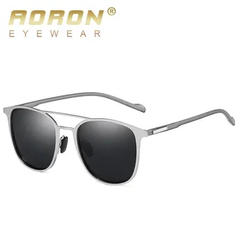 AORON TR90 фотохромные поляризационные солнцезащитные очки в оправе для мужчин и женщин, классический дизайн, антибликовые очки для вождения дневного и ночного видения серый/чёрный