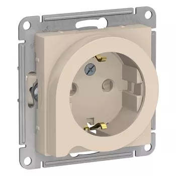 ATN000247 Atlasdesign Розетка с заземлением со шторками с выталк., 16А, механизм, Бежевый Schneider Electric