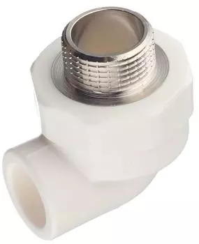 Valtec 20х3/4″ наружная резьба, Уголок полипропиленовый комбинированный