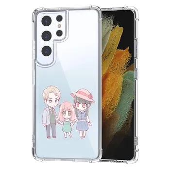Прозрачный чехол для телефона с изображением аниме Spy X Family для Samsung S10 S20 Fe S21 S22 S8 S9 Plus S21ultra S22ultra, противоударная задняя крышка, чехол Samsung S21 Plus