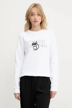 Хлопковая толстовка Karl Lagerfeld, белый