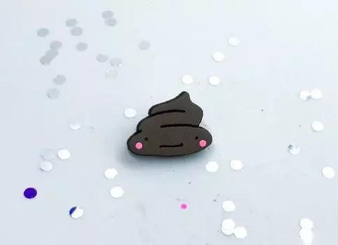 Мини-брошь "COREYAGI" Какашка