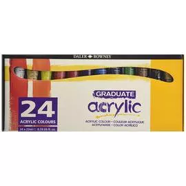 Набор акрила Daler-Rowney "Graduate Set" 24 цв*22 мл
