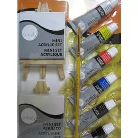 Набор акрила Daler-Rowney "Simply" с холстом и настольным мольбертом