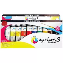 Набор акрила Daler-Rowney "SYSTEM 3" STUDIO SET 10 цв*37 мл