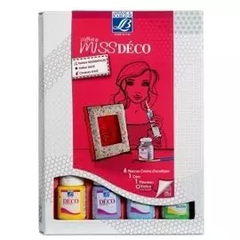 Набор акрила Lefranc&amp;Bourgeois "Miss Deco" глянцевые 6 цв*50 мл