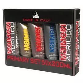 Набор акрила Maimeri "Acrilico"Primary set" 5 цв*200 мл