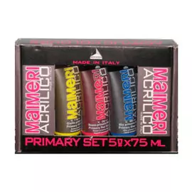 Набор акрила Maimeri "Acrilico"Primary set" 5 цв*75 мл