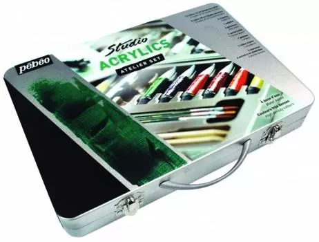Набор акрила Pebeo "Studio Acrylics" 12 цв*12 мл + 5 цв*20 мл
