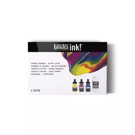 Набор акриловых чернил Liquitex "Pouring technique" 4 цв*30 мл, основные оттенки