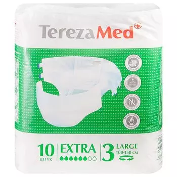 TerezaMed Extra №3 Подгузники для взрослых размер L 10 шт