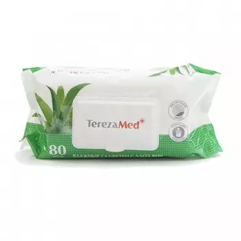 TerezaMed Салфетки влажные очищающие c Алоэ вера 80 шт