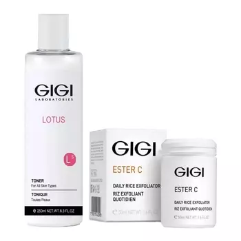 GiGi Набор "Очищение и увлажнение" (эксфолиант 50 мл + тоник 250 мл) (GiGi, Lotus Beauty)