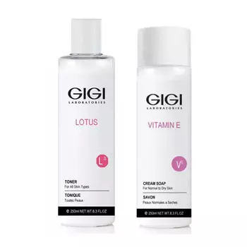 GiGi Набор "Очищение и увлажнение" (крем-мыло 250 мл + тоник 250 мл) (GiGi, Lotus Beauty)