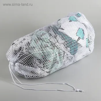 Мешок для стирки белья доляна, 3040 см, крупная сетка, белый