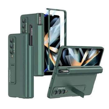 Противоударный чехол из стеклянной пленки с лучшей защитой для Samsung Galaxy Z Fold 4 5g Fold4, сумка для телефона с полным покрытием, чехол no pen чёрный