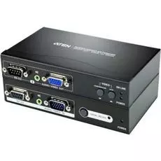Удлинитель Aten VE200-A7-G VGA/SVGA+AUDIO+RS232, 150 м, 1xUTP Cat5e, HD-DB15+MINIJACK+DB9+RJ45, M/F+2xF+M/F+F>2xF+2xF+2xM+F, со шнуром VGA+AUDIO, 2xБП