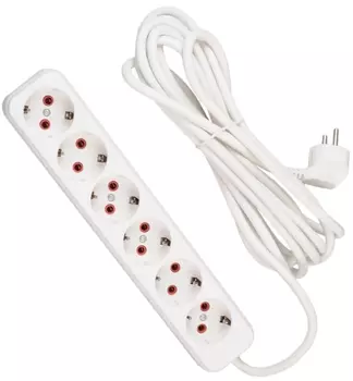 Удлинитель Lezard 720-0605-601 Lila 6х5м с заземл. 16А IP20