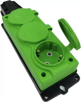 Удлинитель силовой iTOK i-CONNECT-COLOR-SUR-KG-315-3-54-30-GREEN тип SUR серии iCONNECT COLOR на рамке с заземлением КГтп-ХЛ 3х1,5 мм 3 гнезда IP54 ГО