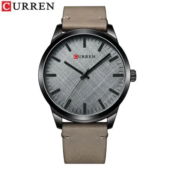 CURREN Мужские часы Кожаные деловые повседневные мужские часы Мода