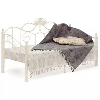Кровать CANZONA Белый (butter white) (дерево гевея/металл) (Tetchair)