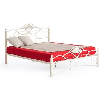 Кровать CANZONA Белый (butter white) (дерево гевея/металл) Tetchair 113034 15046