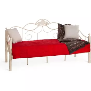 Кровать CANZONA Wood slat base Белый (butter white) (дерево гевея/металл) (Tetchair)