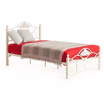 Кровать CANZONA Белый (butter white) (дерево гевея/металл) Tetchair 113034 15044