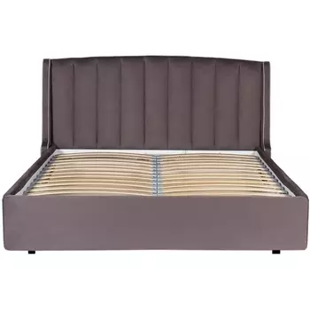Кровать Garda Decor ODRY1К-180M-Vel19+Vel09 (Черный/Лиловый)