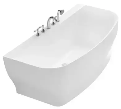Ванна акриловая «Belbagno» BB74-1650-W0 165/78 без перелива с ножками без сифона белая
