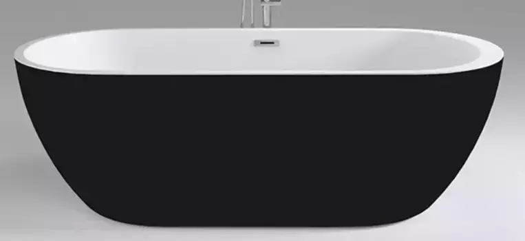 Ванна акриловая «Black & White» SB105 170/80 с сифоном чёрная